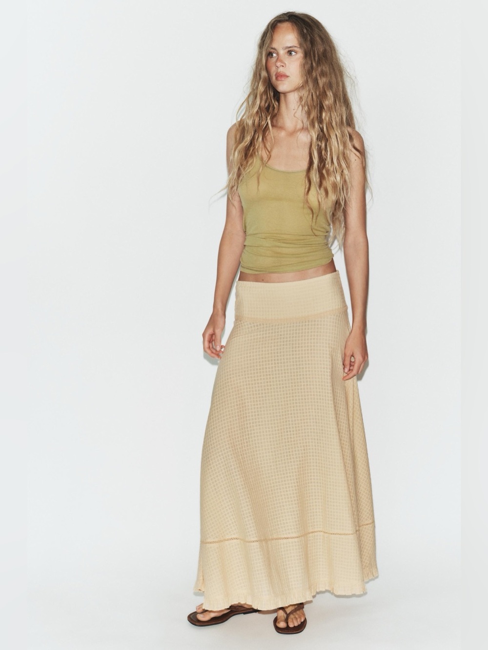Zara structured long skirt